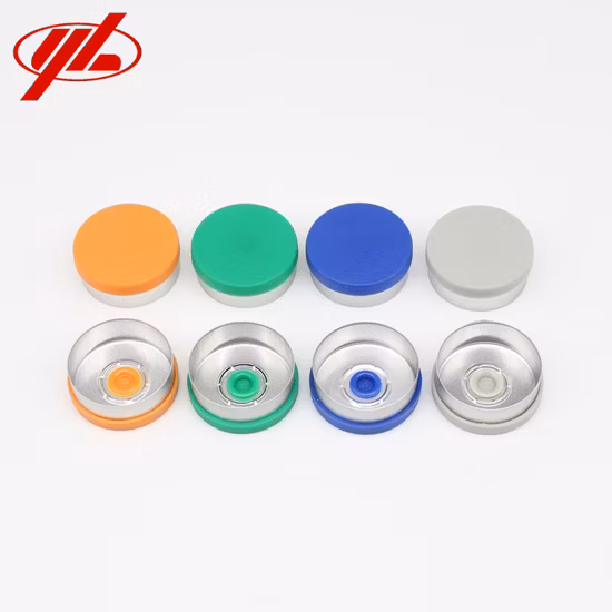 Tappo per fiala a crimpare con combinazione in plastica e alluminio