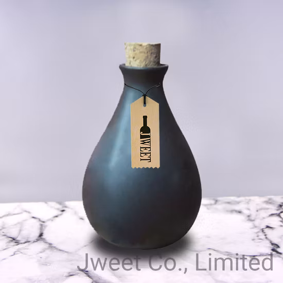 Bottiglia di liquore in ceramica nera meravigliosa di forma irregolare all'ingrosso della Cina